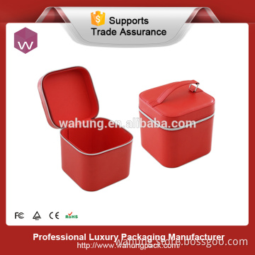 Red classic sofa leather gift jewelry box (WH-3014)